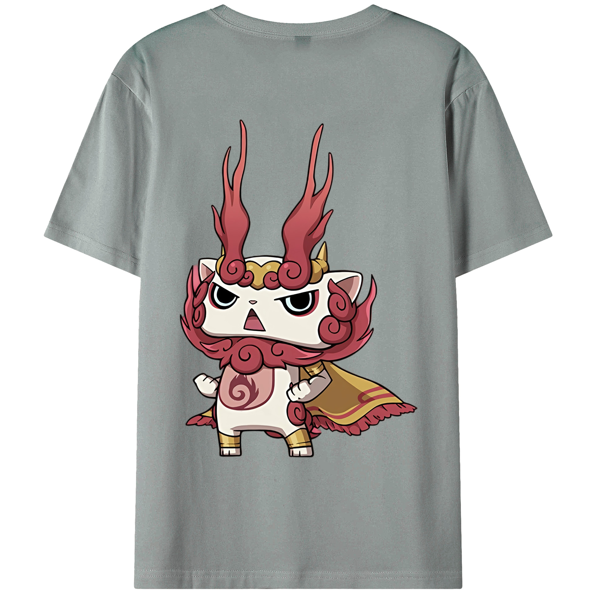 （画像用） 妖怪ウォッチ Yo-kai Watch 綿100％ メンズ半袖Tシャツ（バックプリント） 通気性